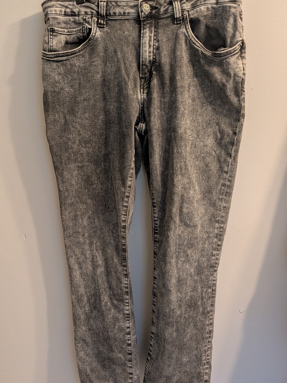 Men’s Buffalo David Bitton Black Story Slim Ash Jeans - Size 36x32 - Acid Wash